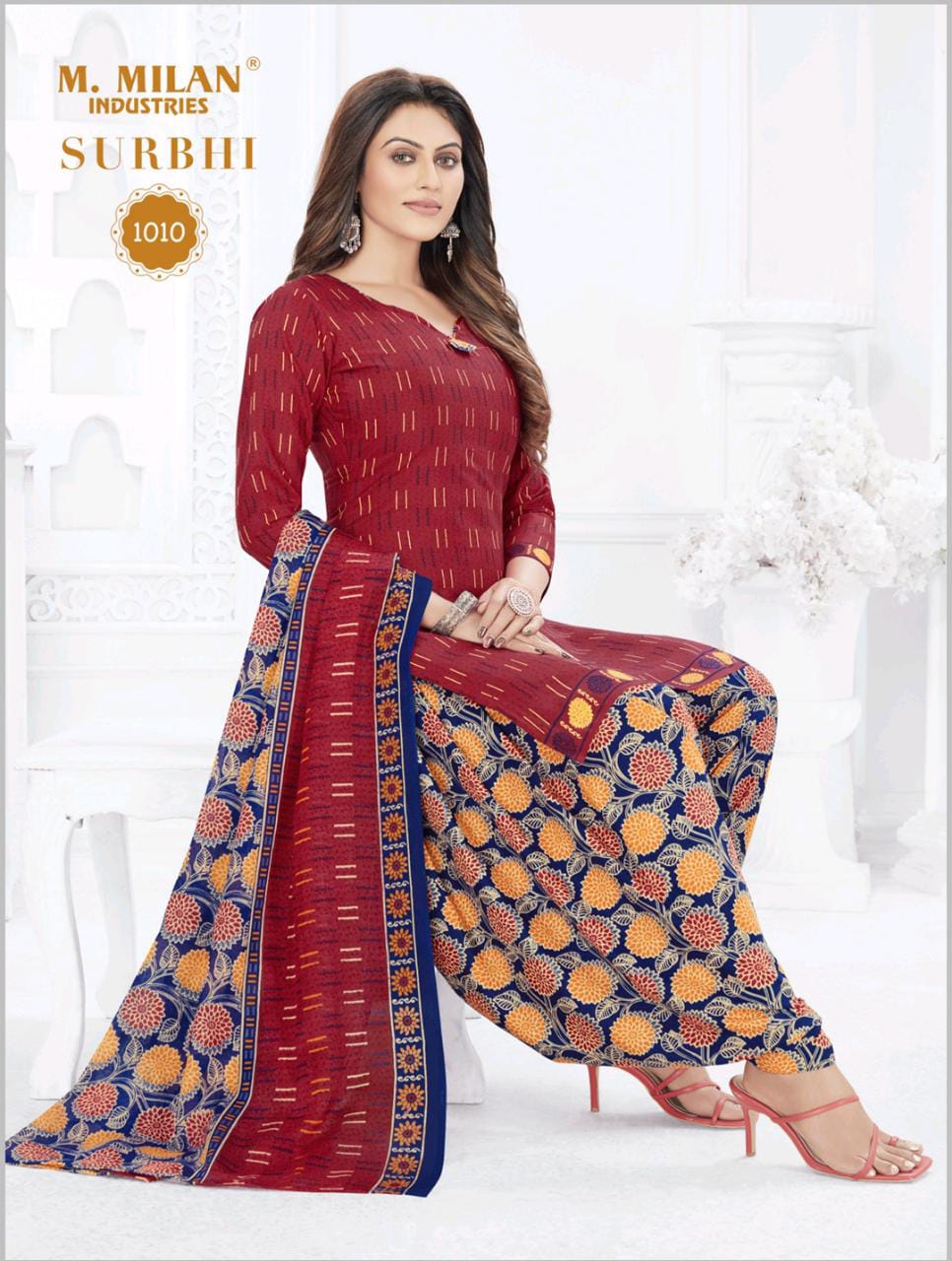 M Milan Surbhi 1 Bandhani Ethnic Wear Cotton Ready Made Regular Wear Dress Collection